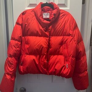 Athleta Vibrant Red Puffer Jacket